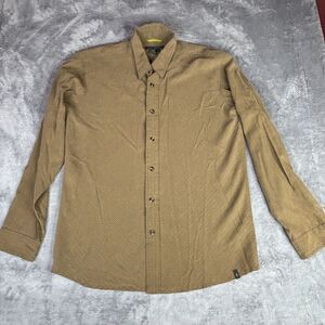 Royal Robbins Shirt Mens L Brown Rayon Polyester Button Up Long Sleeve